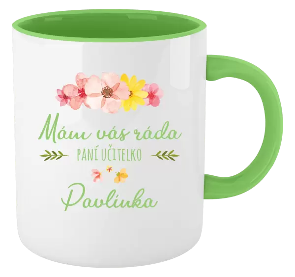 Hrnek Mám vás ráda, paní učitelko - jméno