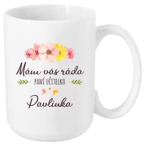 Hrnek Mám vás ráda, paní učitelko - jméno