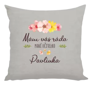 Polštář Mám vás ráda, paní učitelko - jméno