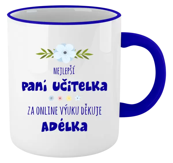 Hrnek Nejlepší učitelka - online výuka - Jméno