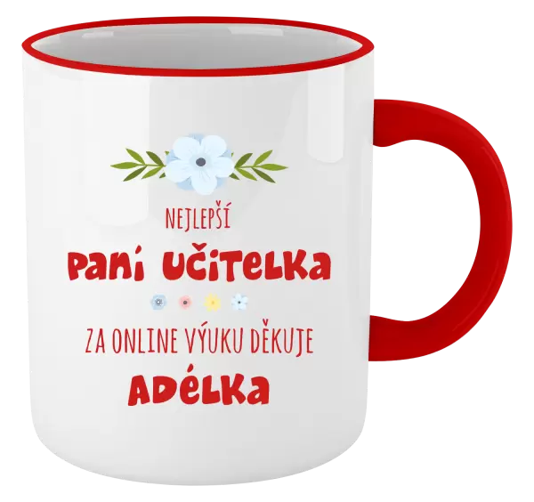 Hrnek Nejlepší učitelka - online výuka - Jméno