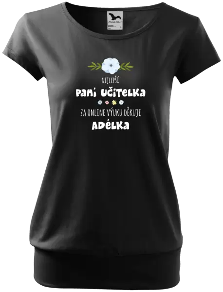 Dámské tričko Nejlepší učitelka - online výuka - Jméno