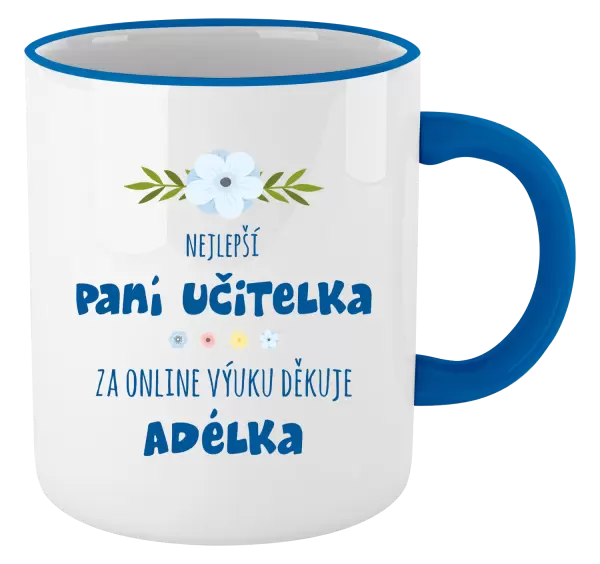 Hrnek Nejlepší učitelka - online výuka - Jméno