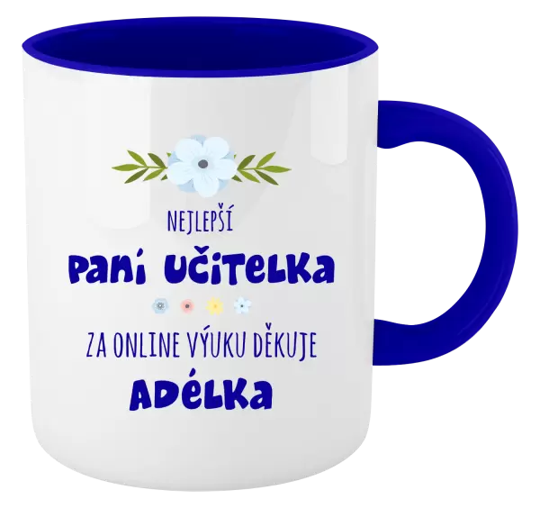 Hrnek Nejlepší učitelka - online výuka - Jméno