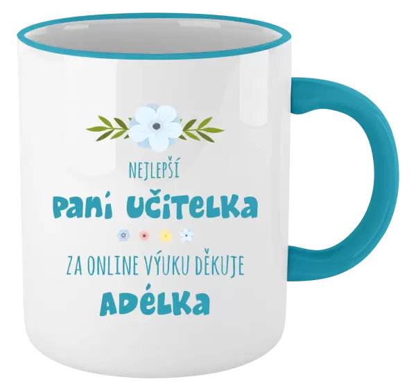 Hrnek Nejlepší učitelka - online výuka - Jméno