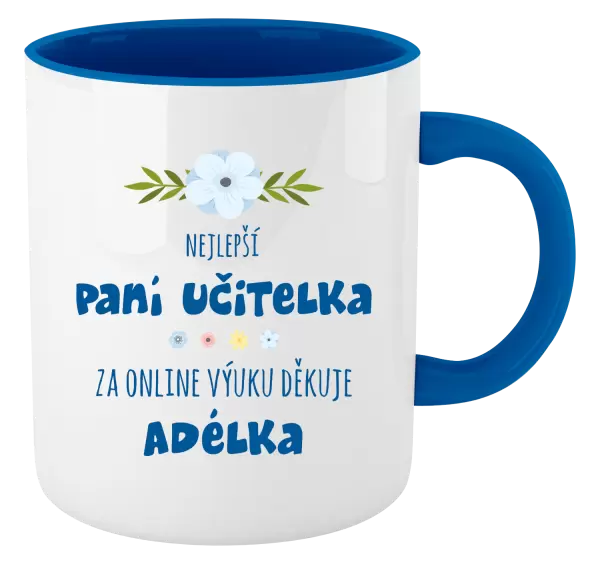 Hrnek Nejlepší učitelka - online výuka - Jméno
