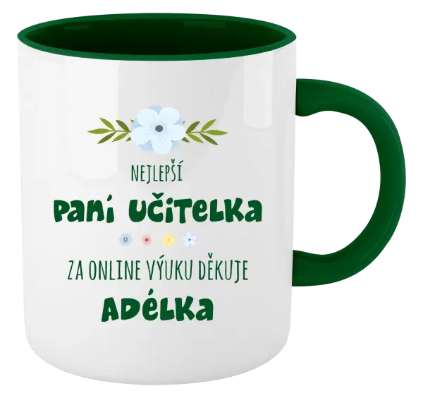 Hrnek Nejlepší učitelka - online výuka - Jméno