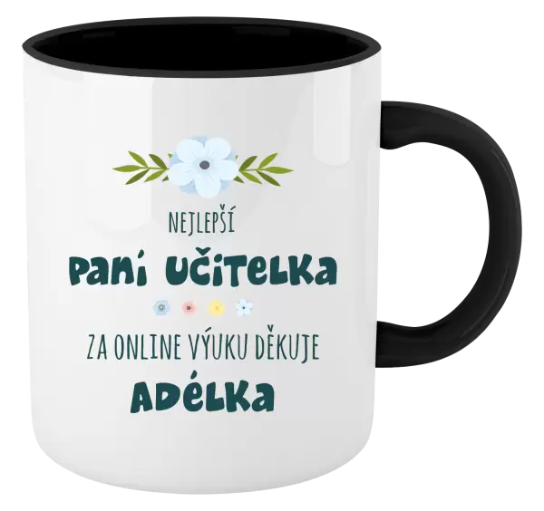 Hrnek Nejlepší učitelka - online výuka - Jméno