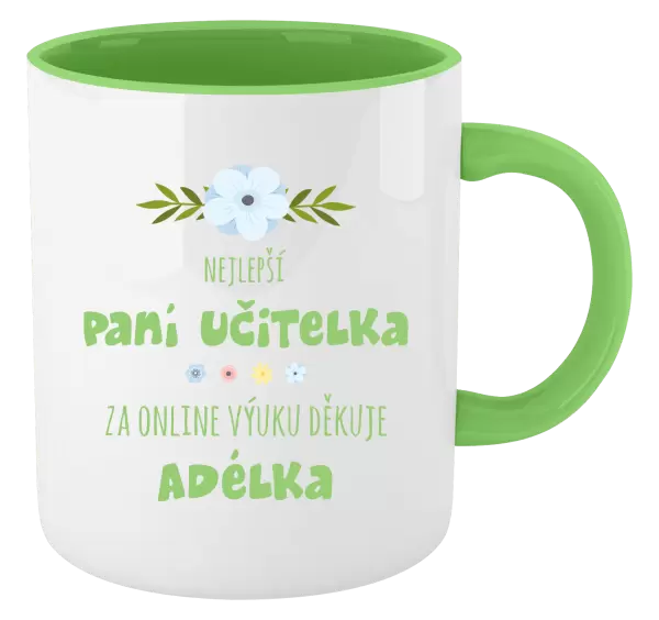 Hrnek Nejlepší učitelka - online výuka - Jméno