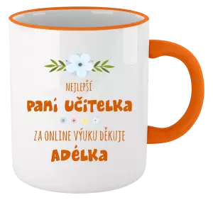 Hrnek Nejlepší učitelka - online výuka - Jméno