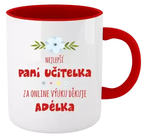 Hrnek Nejlepší učitelka - online výuka - Jméno