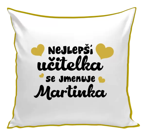 Polštář Nejlepší učitelka se jmenuje - Jméno