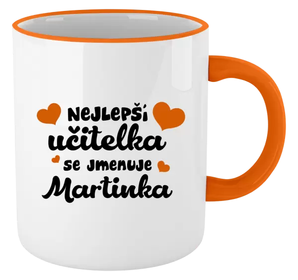 Hrnek Nejlepší učitelka se jmenuje - Jméno