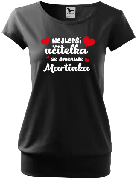 Dámské tričko Nejlepší učitelka se jmenuje - Jméno