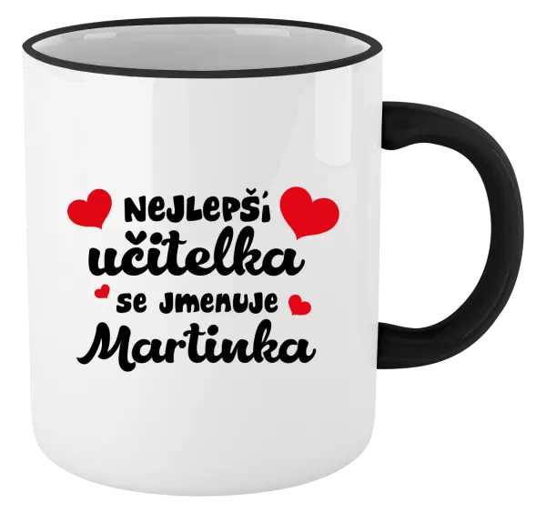 Hrnek Nejlepší učitelka se jmenuje - Jméno