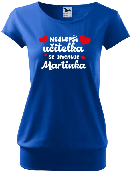 Dámské tričko Nejlepší učitelka se jmenuje - Jméno