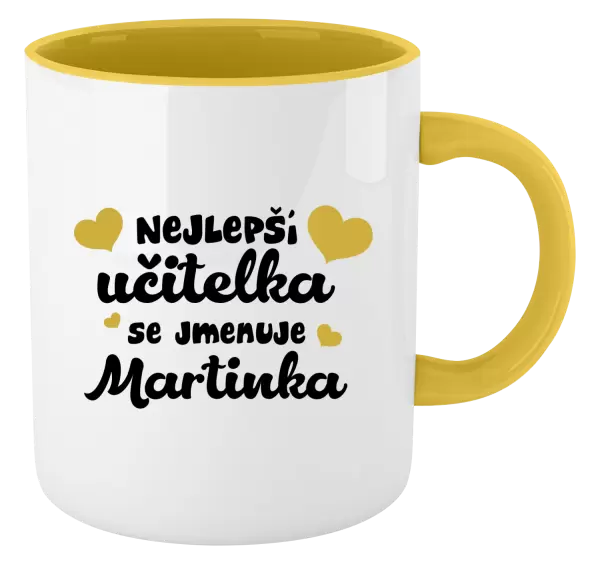 Hrnek Nejlepší učitelka se jmenuje - Jméno