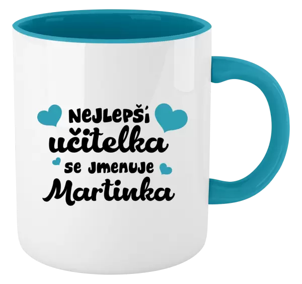 Hrnek Nejlepší učitelka se jmenuje - Jméno