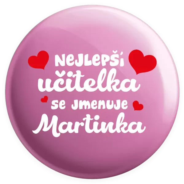 Placka Nejlepší učitelka se jmenuje - Jméno