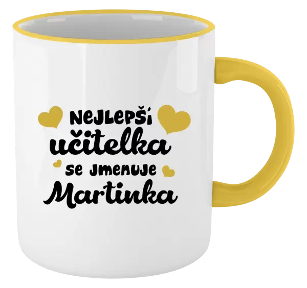 Hrnek Nejlepší učitelka se jmenuje - Jméno