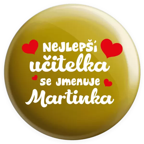 Placka Nejlepší učitelka se jmenuje - Jméno