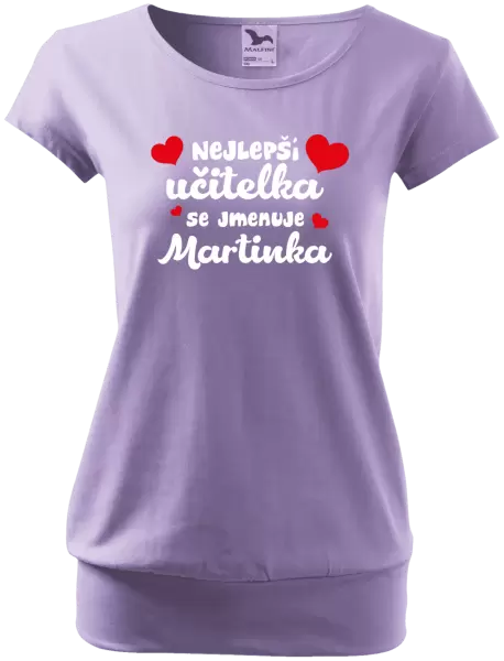 Dámské tričko Nejlepší učitelka se jmenuje - Jméno