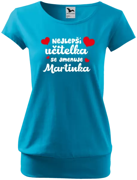 Dámské tričko Nejlepší učitelka se jmenuje - Jméno
