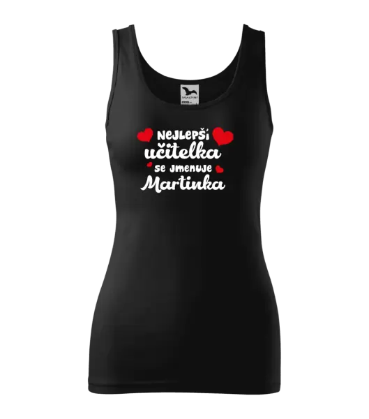 Dámské tílko Nejlepší učitelka se jmenuje - Jméno