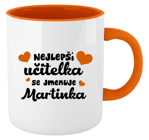 Hrnek Nejlepší učitelka se jmenuje - Jméno