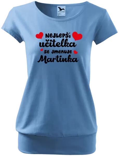 Dámské tričko Nejlepší učitelka se jmenuje - Jméno