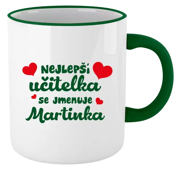 Hrnek Nejlepší učitelka se jmenuje - Jméno