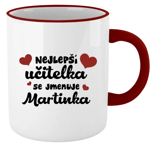 Hrnek Nejlepší učitelka se jmenuje - Jméno