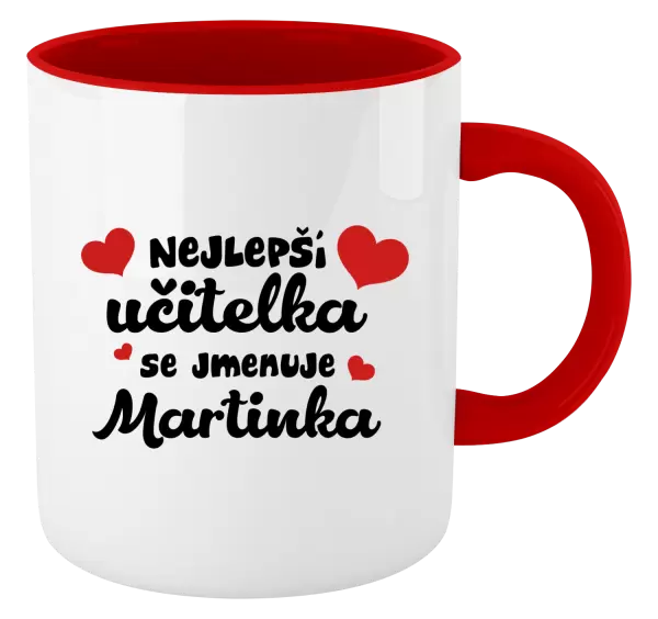 Hrnek Nejlepší učitelka se jmenuje - Jméno