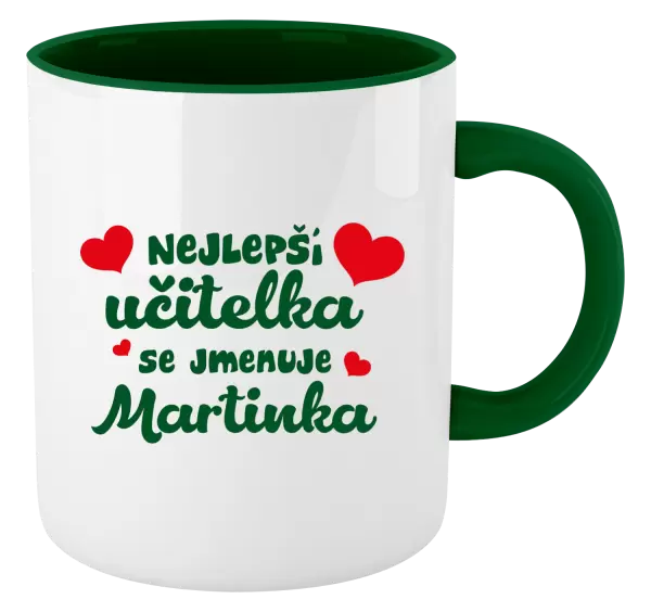 Hrnek Nejlepší učitelka se jmenuje - Jméno