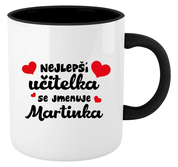 Hrnek Nejlepší učitelka se jmenuje - Jméno