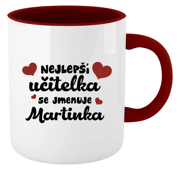 Hrnek Nejlepší učitelka se jmenuje - Jméno