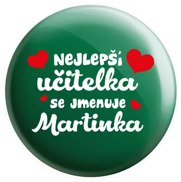 Placka Nejlepší učitelka se jmenuje - Jméno