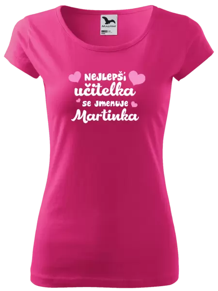 Dámské tričko Nejlepší učitelka se jmenuje - Jméno