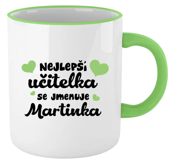 Hrnek Nejlepší učitelka se jmenuje - Jméno