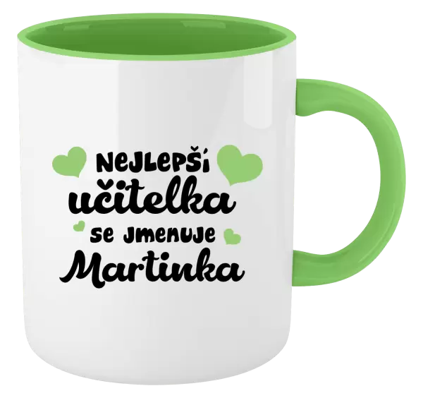 Hrnek Nejlepší učitelka se jmenuje - Jméno