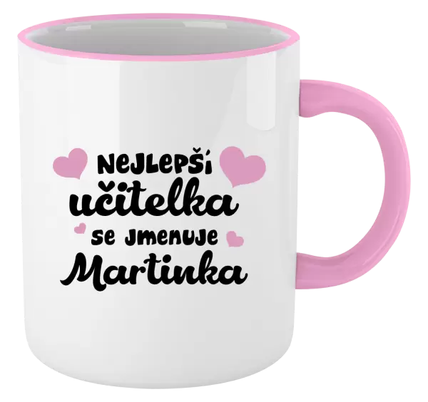 Hrnek Nejlepší učitelka se jmenuje - Jméno