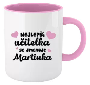 Hrnek Nejlepší učitelka se jmenuje - Jméno