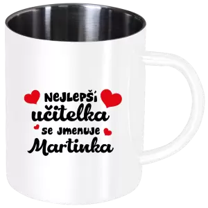 Nerezový hrnek Nejlepší učitelka se jmenuje - Jméno