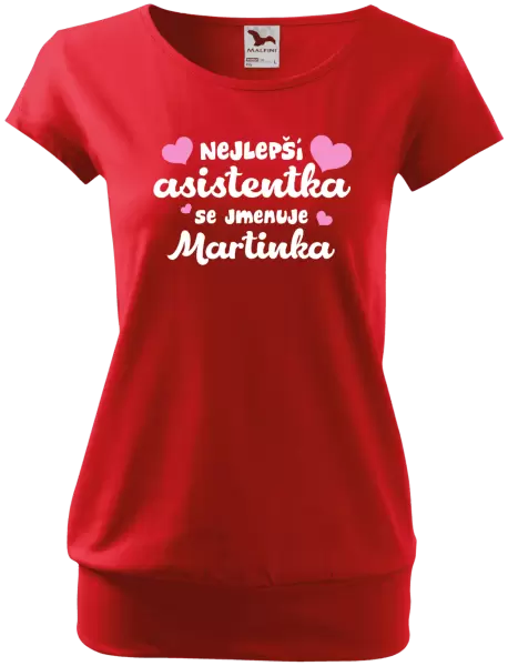 Dámské tričko Nejlepší asistentka se jmenuje - Jméno