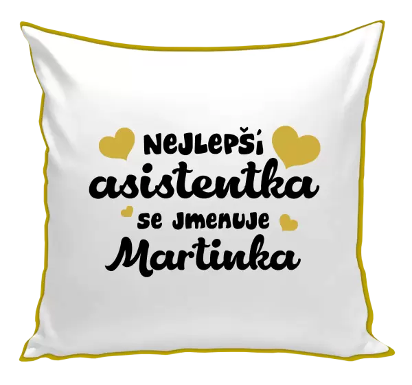Polštář Nejlepší asistentka se jmenuje - Jméno