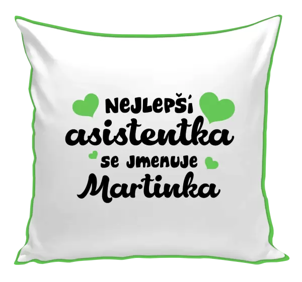 Polštář Nejlepší asistentka se jmenuje - Jméno