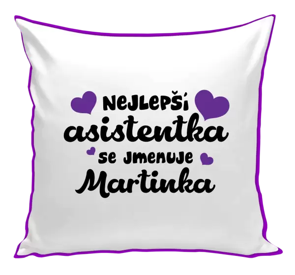 Polštář Nejlepší asistentka se jmenuje - Jméno