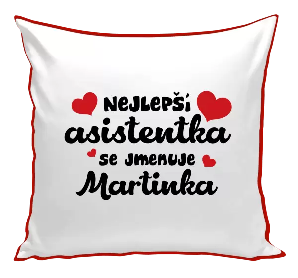 Polštář Nejlepší asistentka se jmenuje - Jméno
