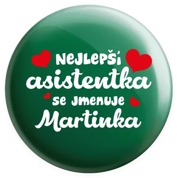 Placka Nejlepší asistentka se jmenuje - Jméno