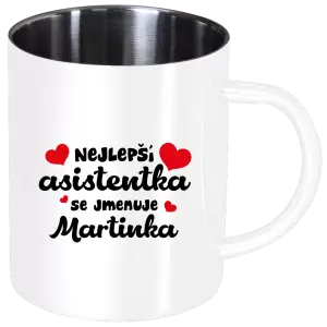 Nerezový hrnek Nejlepší asistentka se jmenuje - Jméno